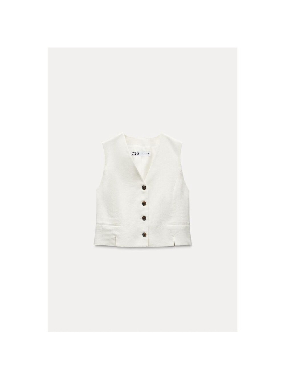 ZARA Kids Ivory Button Vest